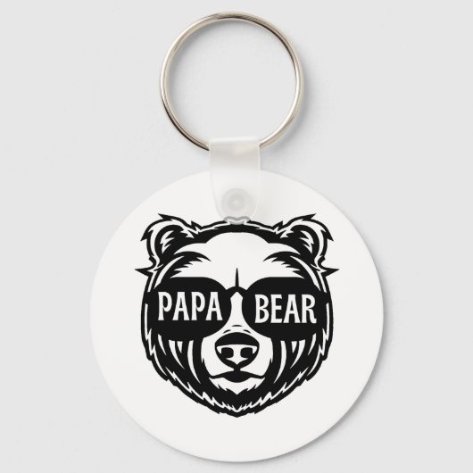 Porte-clés Fête des pères de lunettes de soleil Papa Bear (Recto)