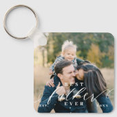 Porte-clés Fête des pères de script de meilleur père jamais c (Recto)