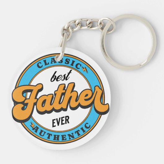 Porte-clés Fête des pères du meilleur père jamais (Dos)
