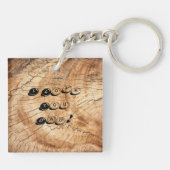 Porte-clés Fête des pères en bois (Dos)