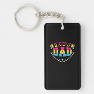 Porte-clés Fête des pères Fier Papa Pansexuel Fille
