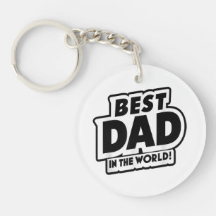Porte-clés Fête des Pères Meilleur Papa du Monde