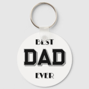 Porte-clés Fête des pères Meilleur papa Jamais Blanc
