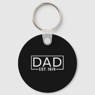 Porte-clés Fête des pères Papa Est 1974 Logo Attendez-Vous À 
