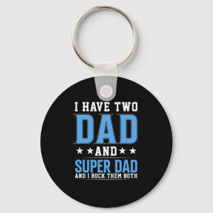 Porte-clés Fête des pères Papa Et Super Papa Je Les Roche