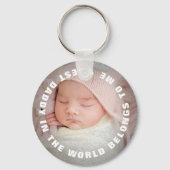 Porte-clés Fête des pères Papa M'Appartient Photo (Recto)