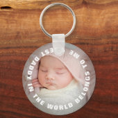 Porte-clés Fête des pères Papa M'Appartient Photo (Recto)