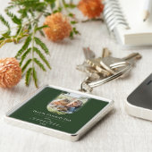 Porte-clés Fête des pères photo Arch moderne | Emerald Green (Côté)