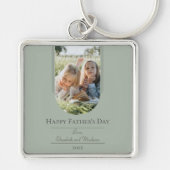 Porte-clés Fête des pères photo Arch moderne | Sage Green (Devant)