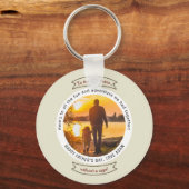 Porte-clés Fête des pères Photo Funny Superhero Citation Mini (Recto)