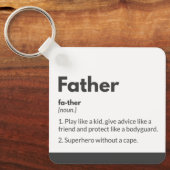 Porte-clés Fête des pères porte - clés Définition Père Superh (Recto)