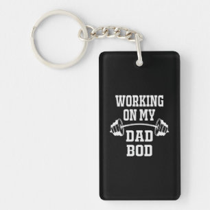 Porte-clés Fête des pères Travailler Sur Mon Papa Bod
