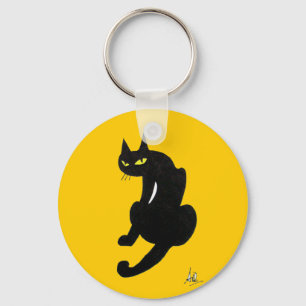 PORTE-CLÉS FÊTE D'HALLOWEEN CHAT NOIR