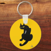 PORTE-CLÉS FÊTE D'HALLOWEEN CHAT NOIR (Verso)