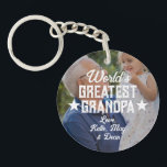 Porte-clés Fête du Père de la plus grande papie du monde<br><div class="desc">Le plus grand grand grand-père du monde Photo Porte - clé de la fête des pères</div>