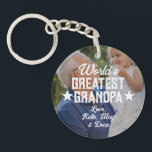 Porte-clés Fête du Père de la plus grande papie du monde<br><div class="desc">Le plus grand grand grand-père du monde Photo Porte - clé de la fête des pères</div>