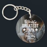 Porte-clés Fête du Père Photo le plus grand du monde<br><div class="desc">Le plus grand papa Photo Porte - clé de la Fête du Père</div>