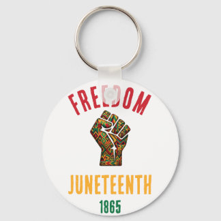 Porte-clés Fête Juneteenth de la liberté 1865 motif panafrica