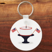 Porte-clés Fête patriotique 4 juillet Porte - clé (Recto)