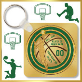 Porte-clés Fête Personnalisée De Basket-Ball Faveurs. Vert, O