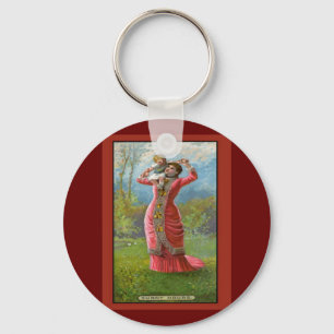 Porte-clés Fête vintage des mères Heures ensoleillées