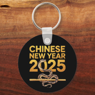 Porte-clés Fêter Le Nouvel An Chinois 2025 Année Du Serpent