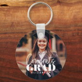 Porte-clés Fêtes Grad Moderne Simple Script Photo personnalis (Recto)