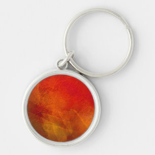 Porte-clés Feu - Art abstrait en orange, jaune, rouge