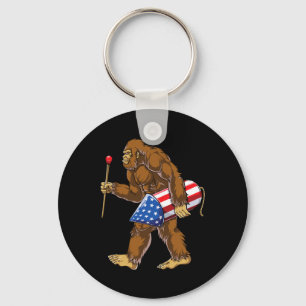Porte-clés Feu d'artifice 4 juillet Hommes Sasquatch Amérique