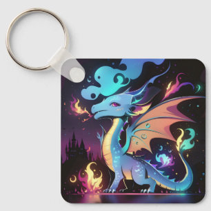 Porte-clés Feu de dragon enchanté