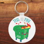 Porte-clés Feu De Dumpster C'Est Beau 2020 Sucks (Recto)