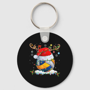 Porte-clés Feu de Noël Éclairage Reindeer Santa Hat Volleybal