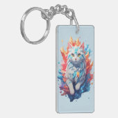 Porte-clés Feu d'Imaginaire et chat de glace (Devant gauche)