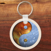Porte-clés Feu et glace Yin Yang (Recto)