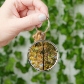 Porte-clés Feuillage de automne jaune et vert (Main)