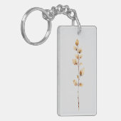 Porte-clés Feuillage de branche botanique élégant (Devant gauche)