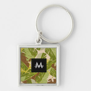Porte-clés Feuillage de Safari Jungle Tropical Dessiné à la M