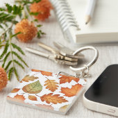 Porte-clés Feuille d'automne sans couture (Devant Droit)