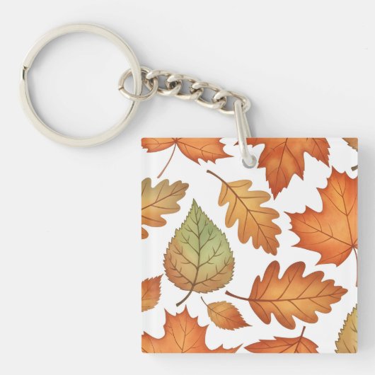 Porte-clés Feuille d'automne sans couture (Devant)