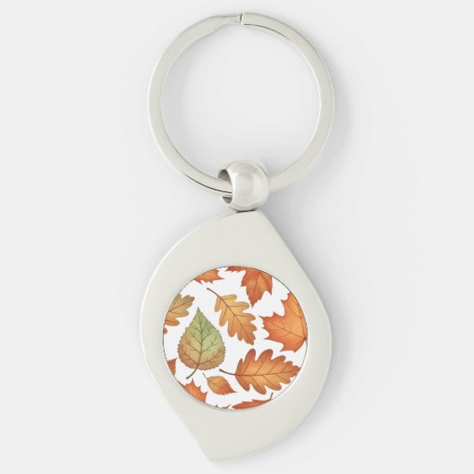 Porte-clés Feuille d'automne sans couture (Devant)