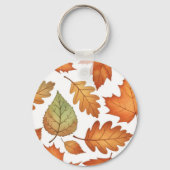 Porte-clés Feuille d'automne sans couture (Recto)