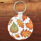 Porte-clés Feuille d'automne sans couture (Verso)