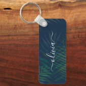 Porte-clés Feuille de palme vert foncé - Botanique tropicale (Recto)