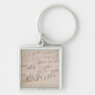 Porte-clés Feuille de score de 'clair de lune Sonata