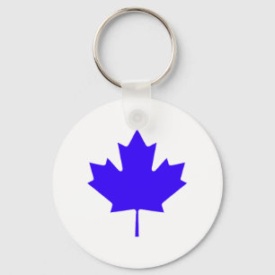 Porte-clés Feuille d'érable BlueTransp les cadeaux de Zazzle