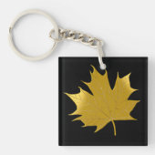 Porte-clés Feuille d'érable dorée (Devant)