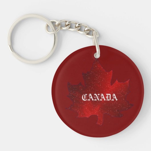 Porte-clés feuille d'érable du canada (Devant)
