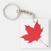Porte-clés Feuille d'érable rouge (Devant)