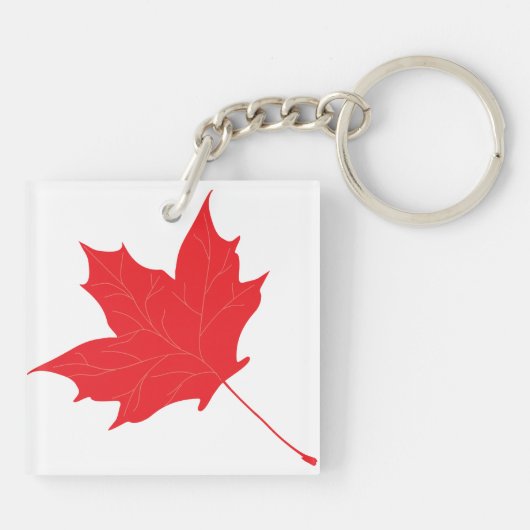 Porte-clés Feuille d'érable rouge (Dos)