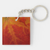 Porte-clés Feuille d'érable rouge Abstraite Automne Photograp (Dos)